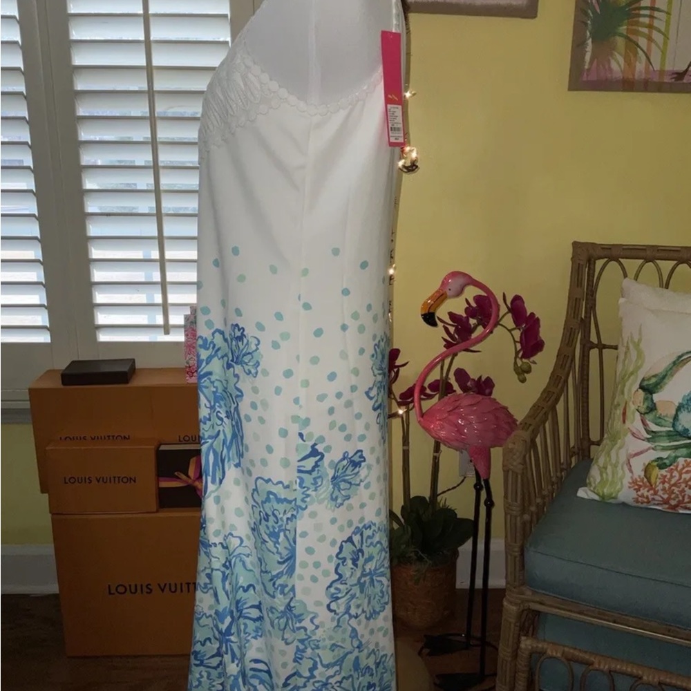 Lilly Pulitzer NWT Pearl Soft Maxi Dress Karma Camellia $268 Size 0,2 - Picture 4 of 12